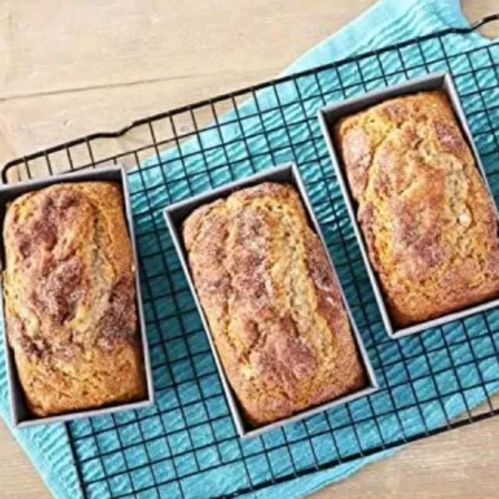 MINI LOAF PANS Chicago Metallic Nonstick 3Pc Set 6x3 Commercial Aluminized Steel